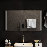 vidaXL Lustro łazienkowe z LED, 90x50 cm