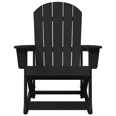 Fotel bujany Adirondack Czarny HDPE
