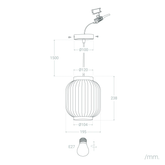 Lampa Wisząca z Porcelany Abruzzo Porcellado E14