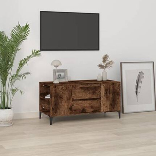Szafka pod TV, przydymiony dąb, 102x44,5x50 cm vidaXL