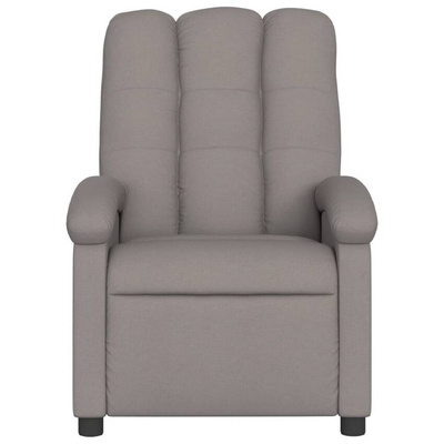 vidaXL Rozkładany fotel masujący, elektryczny, kolor taupe, tkanina