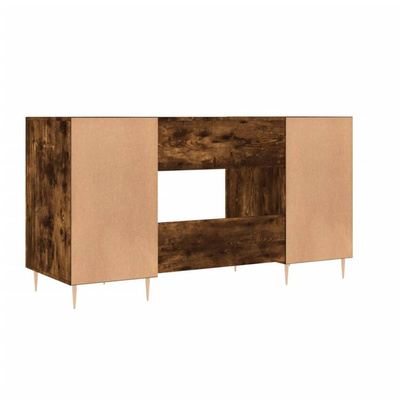 vidaXL Biurko, przydymiony dąb, 140x50x75 cm, materiał drewnopochodny wariant 4