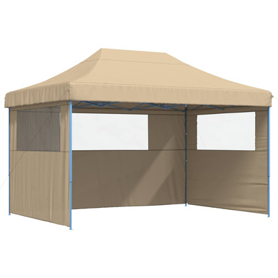 Namiot Imprezowy Beżowy 279 x 410 x 315 cm Materiał Oxford