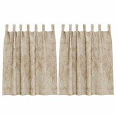 Zasłony z weluru z zasłonami 2 pcs Kremowy 140 x 140 cm Aksamit