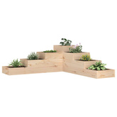Donica ogrodowa 4-poziomowa 106x104,5x36 cm Drewno lite sosnowe