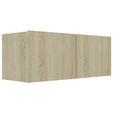 vidaXL Szafka pod TV, dąb sonoma, 80x30x30 cm, materiał drewnopochodny