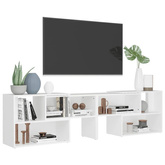vidaXL Szafka pod TV, biała, 149x30x52 cm, materiał drewnopochodny