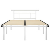 Rama łóżka, biała, metalowa, 120 x 200 cm