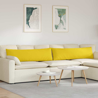 Poduszki na sofę 2 pcs Jasnożółty 145 x 40 cm tkanina