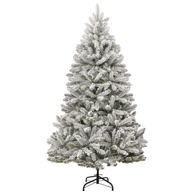 Sztuczna choinka zawiasowa, ośnieżona, 210 cm