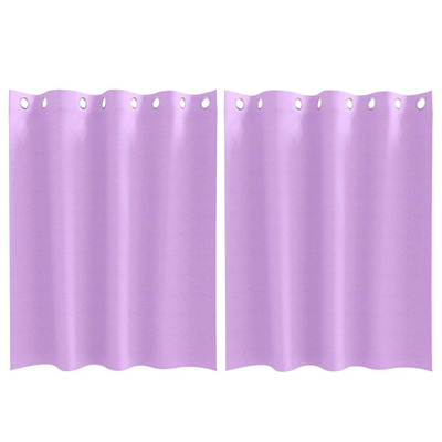 Firany blackout z kółkami 2 pcs Fioletowy 140 x 140 cm