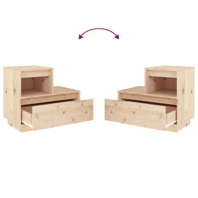 Szafka nocna, 60x34x51 cm, lite drewno sosnowe