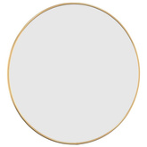 vidaXL Lustro ścienne, złote, Ø 50 cm, okrągłe
