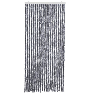 Zasłona przeciwko owadom, srebrna, 90x220 cm, szenil