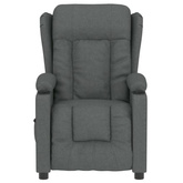 vidaXL Elektryczny fotel masujący, ciemnoszary, tkanina