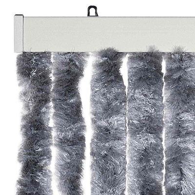 Zasłona przeciwko owadom, srebrna, 56x200 cm, szenil