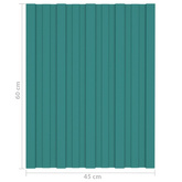 Panel dachowy 36 pcs zielony 60 x 45 cm Stal galwanizowana