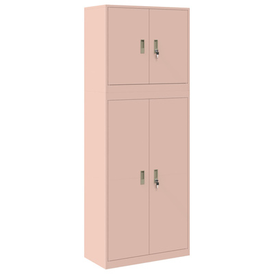 Szafka do przechowywania 2 szt. różowy 80 x 40 x 210 cm Stal