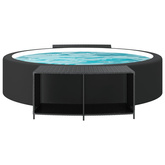 Szafki, 2 szt., czarne, polirattan