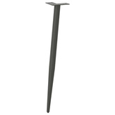 Nogi do stołu konsolowego w kształcie stożka 4 szt. Antracyt 72-73 cm Stal