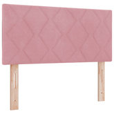Łóżko Box Spring z materacem i LED różowy 120 x 200 cm Welur