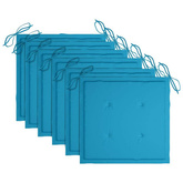 vidaXL Składane krzesła ogrodowe z poduszkami, 6 szt., drewno tekowe