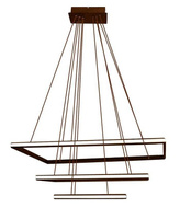 Lampa LED wisząca dekoracyjna + pilot 116W brąz dl-f09