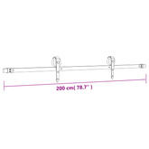 Drzwi przesuwne Naturalny i czarny 85 x 210 cm