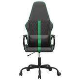 vidaXL Fotel gamingowy, czarno-zielony, sztuczna skóra model standard