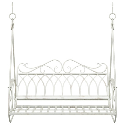 Huśtawka Stal 112 x 60 x 126,5 cm Antyczna biel