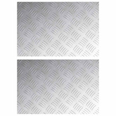 Stopień Prostokątny 2 pcs Srebrny 60 x 40 cm Aluminium