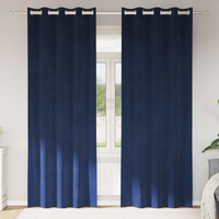 Zasłony zaciemniające 2 pcs Ciemnoniebieski 140 x 225 cm