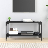 vidaXL Szafka pod TV, czarna 80x33x41 cm materiał drewnopochodny/ stal