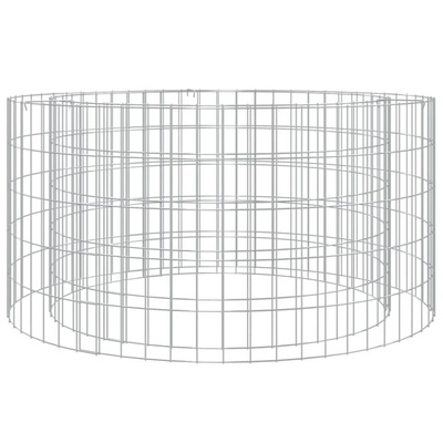 vidaXL Palenisko gabionowe, ? 100 cm, galwanizowane żelazo