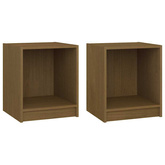 Szafki nocne, 2 szt., miodowe, 35,5x33,5x41,5, drewno sosnowe