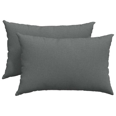 Poduszki na sofę 2 pcs Ciemnoszary 60 x 40 cm tkanina