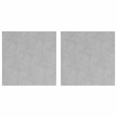 Stopień Kwadrat 2 pcs Srebrny 40 x 40 cm Aluminium