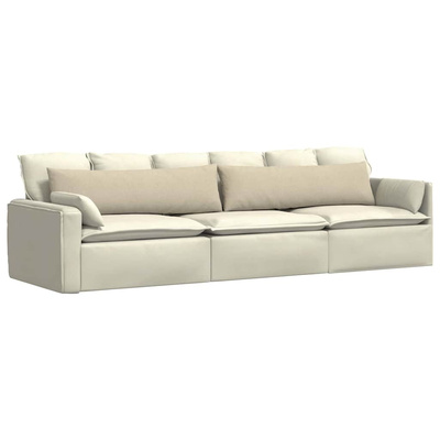 Poduszki na sofę 2 pcs Kremowy 145 x 40 cm tkanina