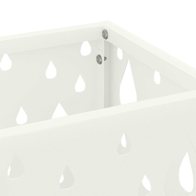 Stojak na Parasol Deszczowy Biały 15,5 x 15,5 x 49 cm Stal
