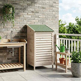 Shed ogrodowy Biały 59 x 56 x 113,5 cm Drewno Świerkowe