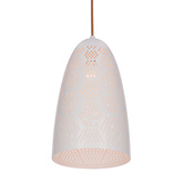 Lampa sufitowa wisząca 1X60W E27 ażurowy biały BENE 31-70593