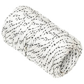 vidaXL Pleciona linka żeglarska, biała, 2 mm x 25 m, poliester