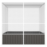 Woliera, antracytowa, 213,5x217,5x211,5 cm, galwanizowana stal