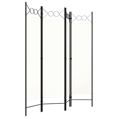 Parawan 4-panelowy, biały, 160 x 180 cm