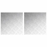 Stopień Kwadrat 2 pcs Srebrny 50 x 50 cm Aluminium
