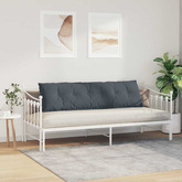 Poduszka na plecy Ciemnoszary 180 x 50 cm Tkanina sztruksowa