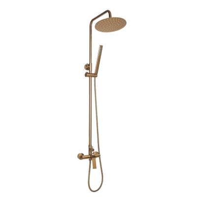 Deszczownia z baterią natryskową Neri Plus Invena Trend Miedź