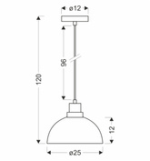 Lampa wisząca Barca z dymionym kloszem pojedyncza szklano-metalowa czarna
