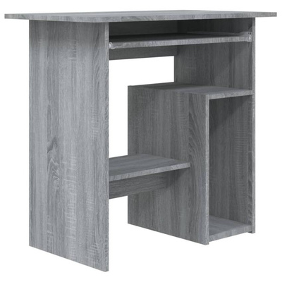 vidaXL Biurko, szary dąb sonoma, 80x45x74 cm, materiał drewnopochodny