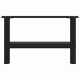 Nogi do stolika kawowego czarne 2 szt. 50x(30-31) cm stal